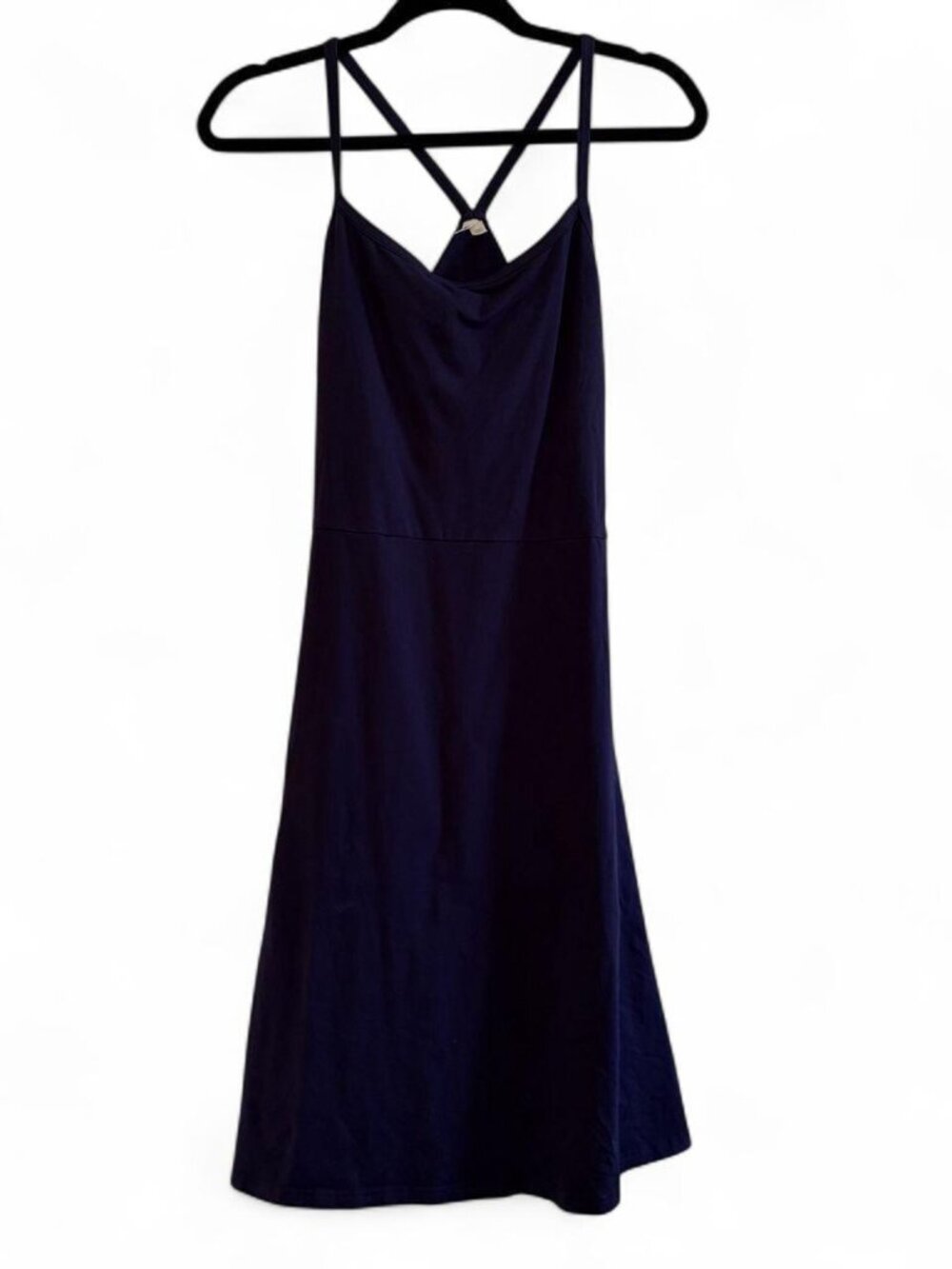 Pact Organic Cotton Navy Strappy Fit & Flare Dress — Size XL